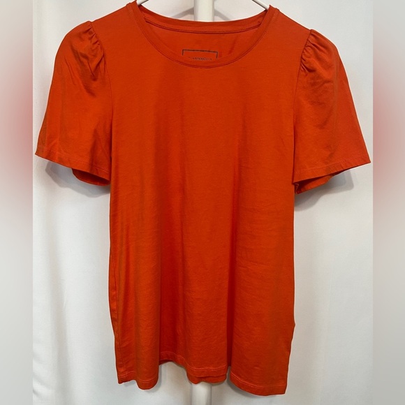 Charter Club Short Sleeve Orange Top Small - Picture 2 of 7